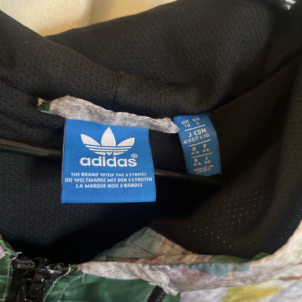 Adidas Multicolor Floral Quarter-zip Windbreaker Jacket - Picture 3 of 7